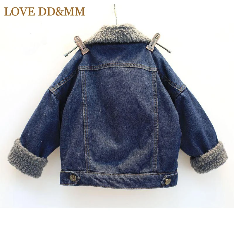 LOVE DD&MM Children's Clothing Coats Winter New Boys And Girls Stereo Cut Sheepskin Cashmere Tide Denim Thick Jacket | Детская