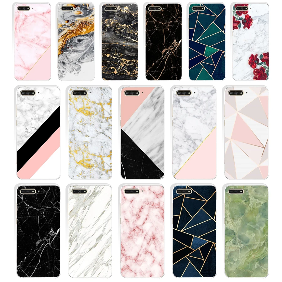 87SD мраморный зеленый камень Мягкий Силиконовый ТПУ чехол для huawei Honor 7c 7x 7a pro 7x P20 Nova 2i 3i