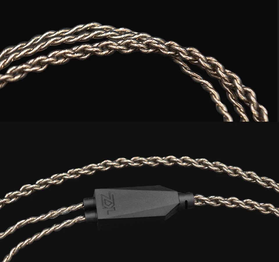 KZ 1.2M High Purity Oxygen Free Copper Headset Silver Plated Wire 0.75mm Pin Upgrade Cable For ZST/ED12/ES3/ZSR Earphone