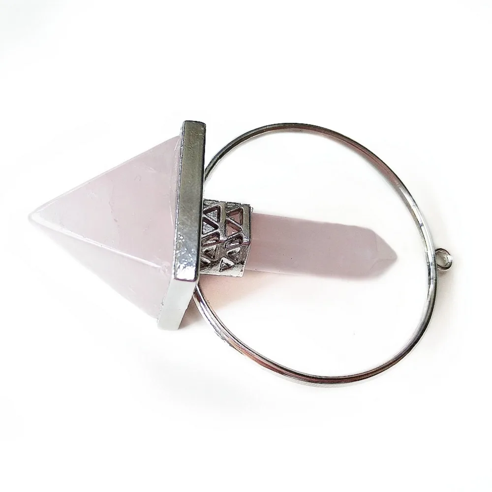 Meet Jo Натуральная розовая роза пирамида из кристалла кварца точечные целебные