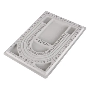 Серый покрытый флоком из бисера браслет ожерелье из бисера DIY ювелирных изделий Организатор Лоток дизайн DIY Аксессуары для инструментов