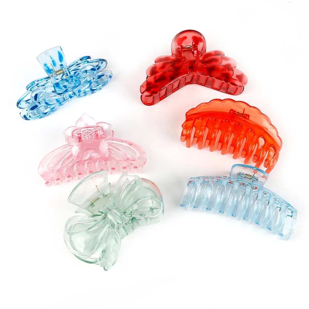 Fashion Women 1PC Random Color Large Girls Hair Claws Clips Hairpins Crab Jaw Clamp Banana Grips Jewelry | Украшения и аксессуары
