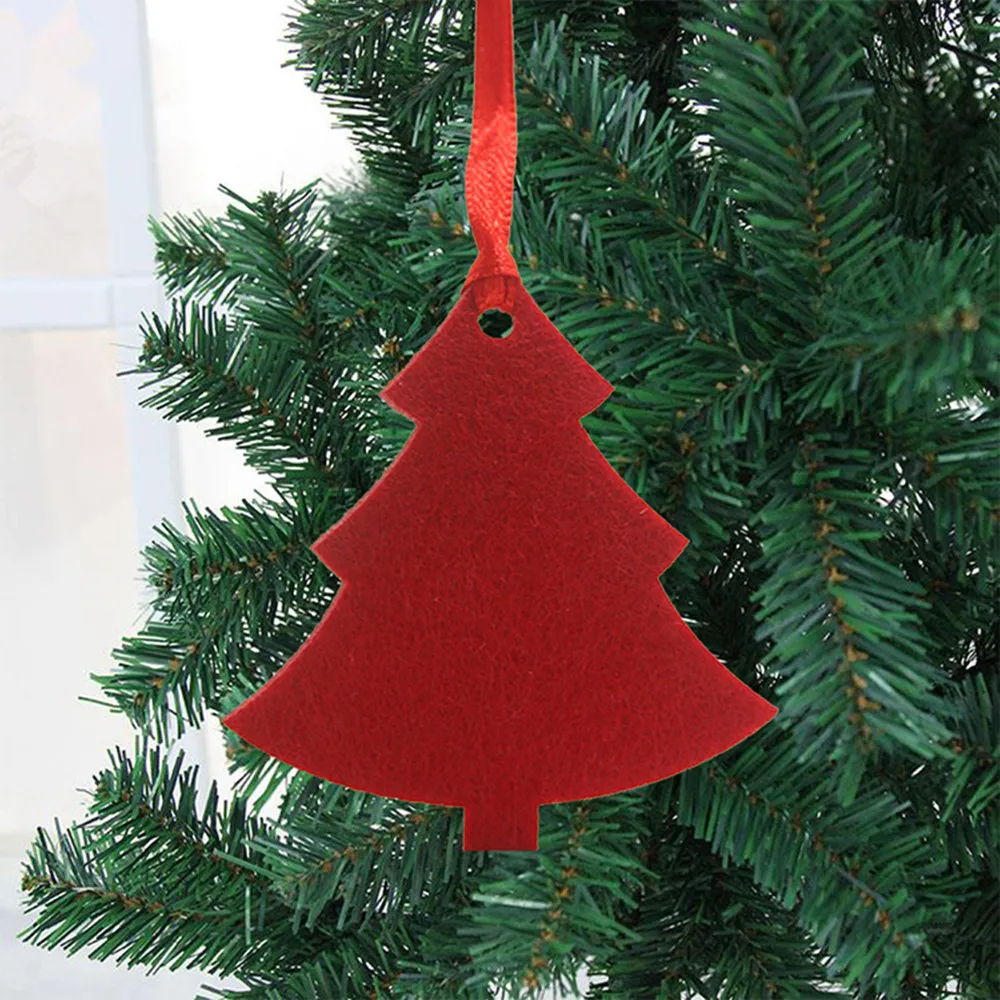 10 шт. Красные Рождественские Подвески украшения поделки из войлока