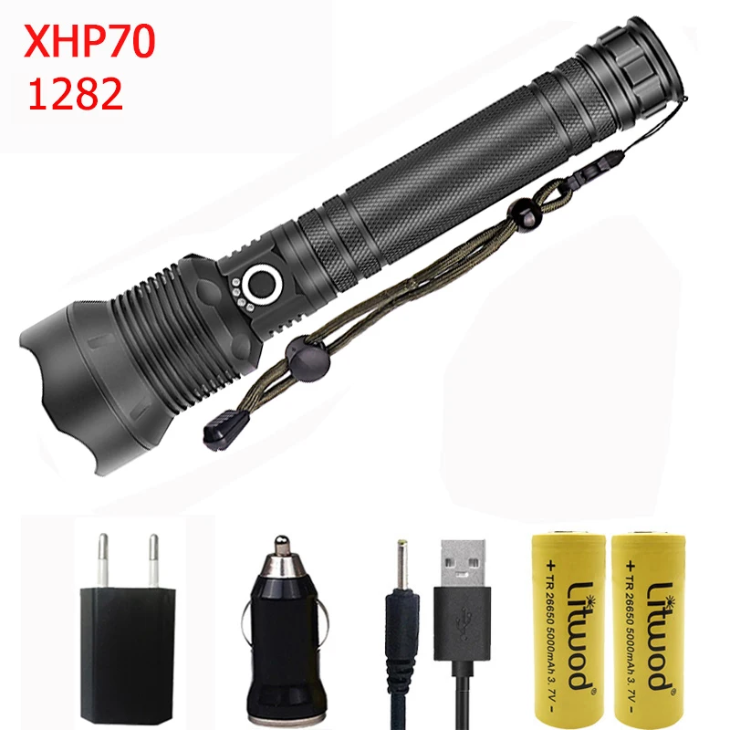 Litwod Z201282 CREE XLamp XHP70& XHP50 высокомощный тактический светодиодный фонарь, светильник 18650& 26650, фонарь на батарейках - Испускаемый цвет: Option G