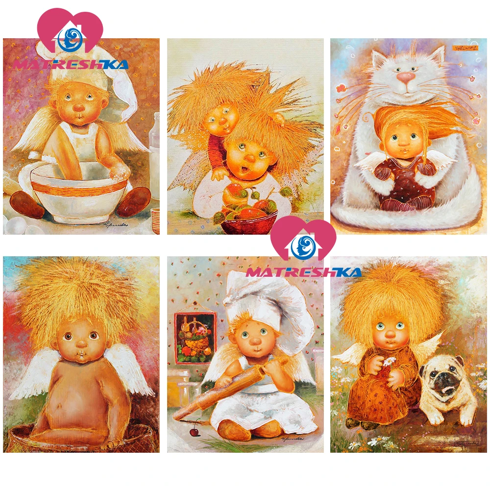 5d diamond painting kit diy mosaic picture of rhinestones embroidery sale angel art home decoration | Дом и сад