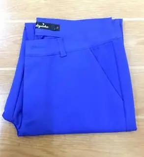 Royal blue Новинка года; женские повседневные офисные брюки-карандаш; милые узкие брюки 21 Цвета для девочек; модные яркие джинсы; брюки-карандаш - Цвет: Royal blue