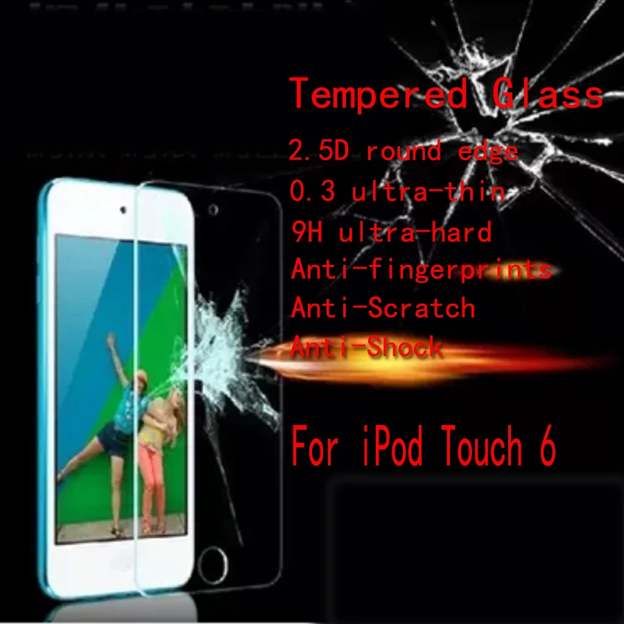 Сенсорный 6 протектор экрана из закаленного стекла для Apple iPod Touch 2.5D ультратонкое 9