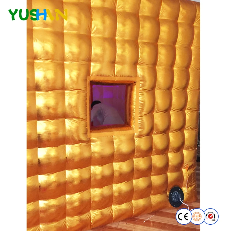 Золотой и белый цифровой надувной фотостенд с RGB светодиодный свет лампы