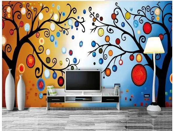 Пользовательские фото обои 3d настенные фрески богатое дерево абстрактный фон