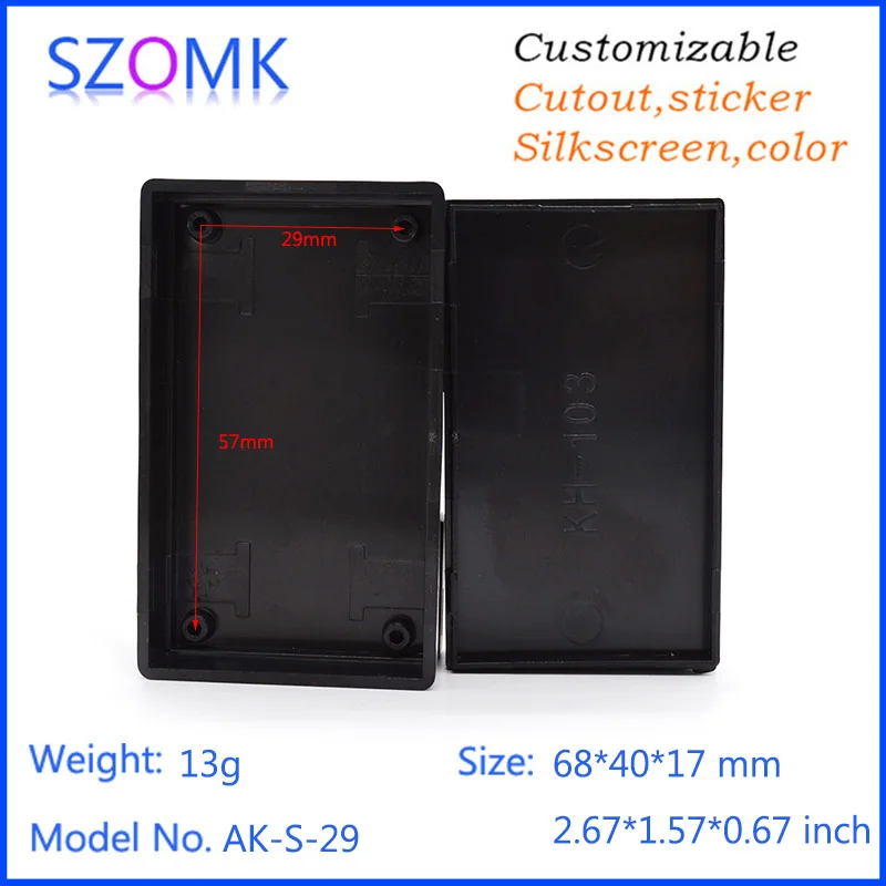 20 шт. черные пластиковые коробки для электроники ящик инструментов 68*40*17 мм|enclosure