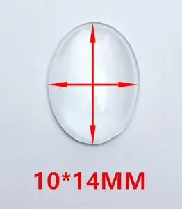 10x14mm 50 шт. 8/10/12/16/20/25/13x18/18x25/30x40 мм с плоской задней частью прозрачное увеличительное стекло кабошон камея для изготовления ювелирных изделий DIY - Цвет: 10x14mm