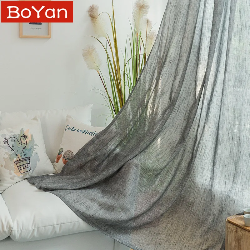 3 цвета занавески s однотонный Серый Тюль на окна для кухни двери гостиной спальни