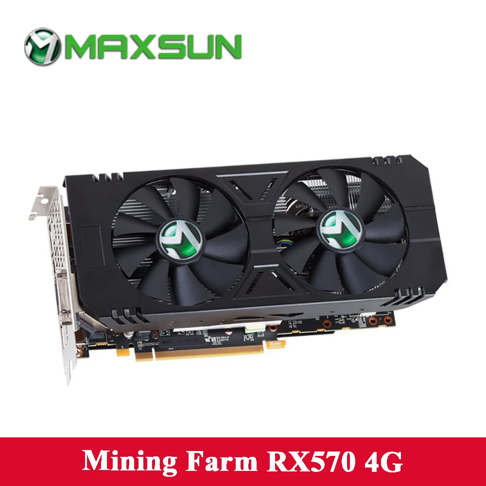 Новый MAXSUN RX570 4 г Графика карты GDDR5 256bit HDMI + DP DVI * 2 7000 мГц PCI Express 3 0X16 2048 единиц DirectX 12