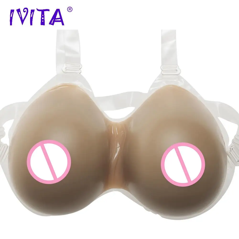 IVITA 2800 г силиконовые формы груди с плечевыми лямками для трансвеститов