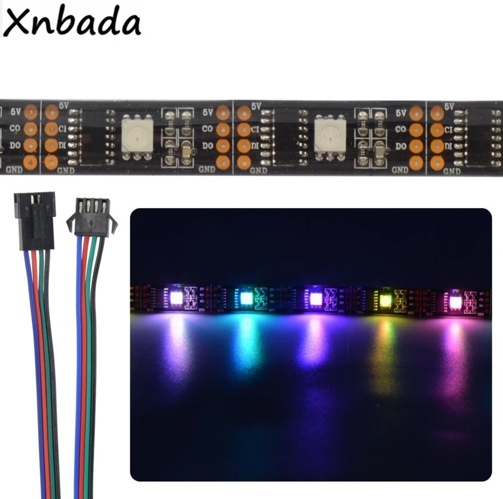 Светодиодная лента WS2801 RGB с индивидуальной адресацией гибкая полноцветная лампа