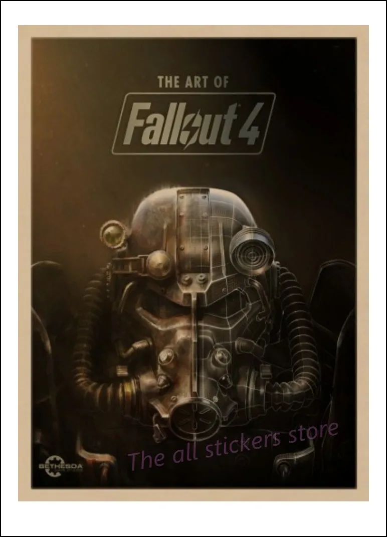 Fallout 3 4 игровой плакат серия Fallout игра Ретро плакат, крафт-бумага для бара кафе домашний декор Настенная роспись/2030