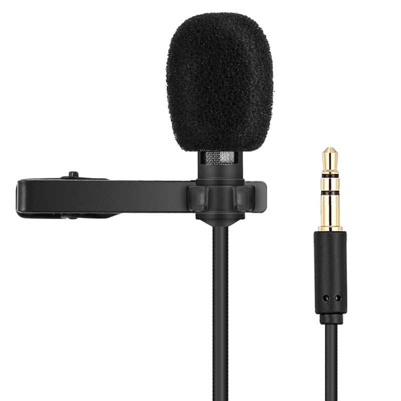 

HAWEEL Clip-on Lapel Mic Lavalier Omni-directional Double Condenser Microphone