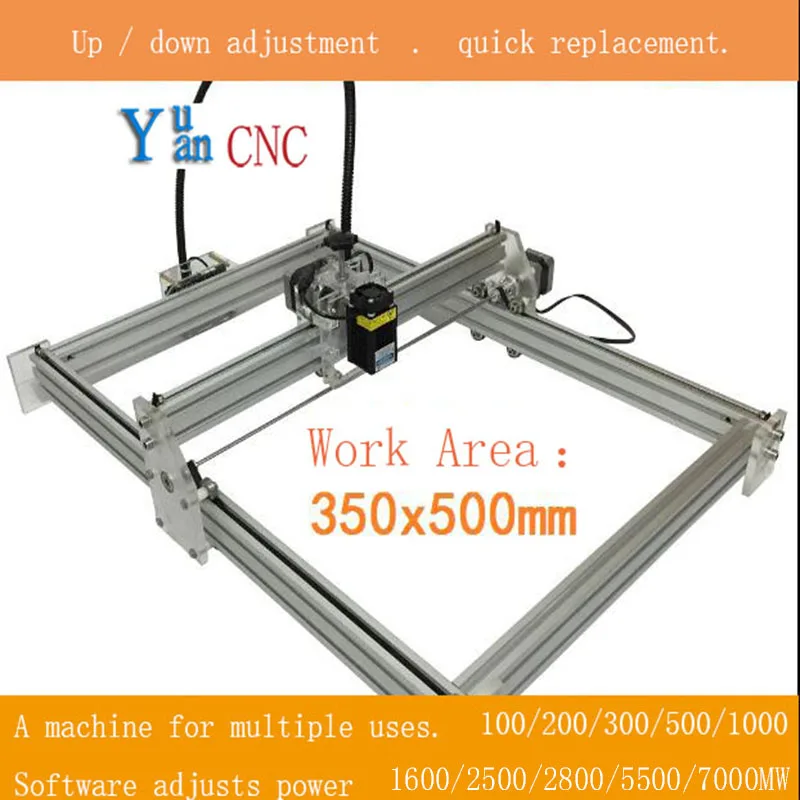 2500mW Laser Power 35*50cm DIY Engraving Machine Mini Marking Advanced Toys Blue violet light | Инструменты
