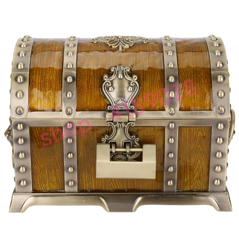 

Tin alloy, European style, double decked, palace retro storage box