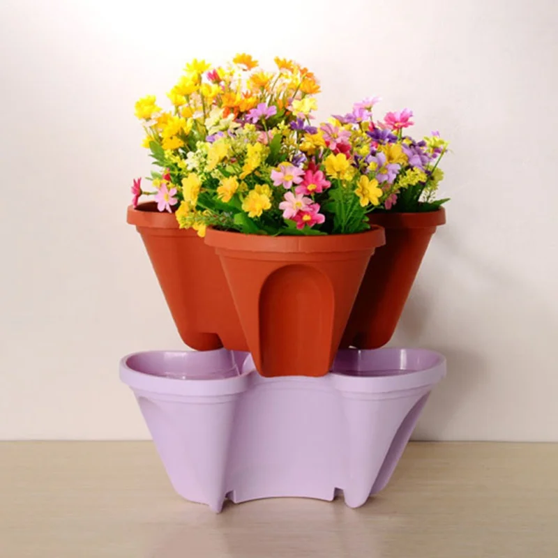 PP трехмерный цветочный горшок клубника таз овощи Дыня Фрукты посадочный горшок многослойный наложенный горшок для выращивания