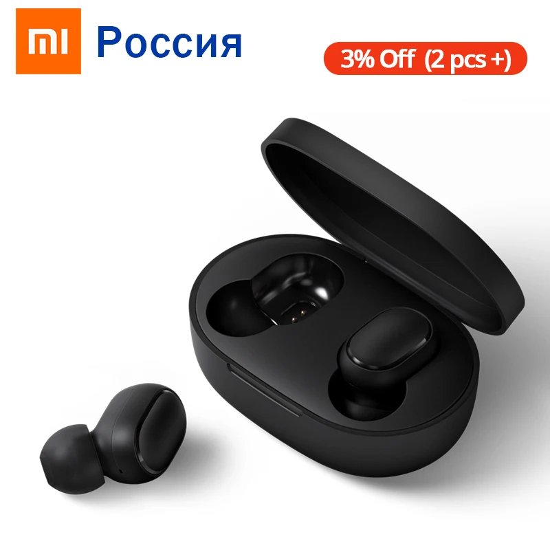 Xiao mi Red mi AirDots mi True Беспроводные Bluetooth 5,0 наушники-вкладыши стерео бас наушники с mi c Handsfree наушники AI управление