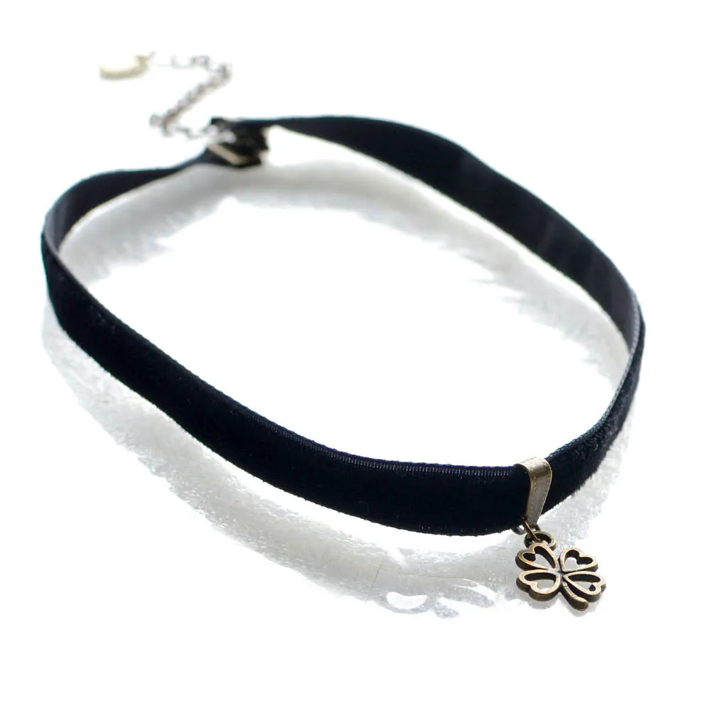 Shunyun Gothic Black Lace Choker Ожерелье Регулируемый Воротник Сексуальная Пункт Ключицы