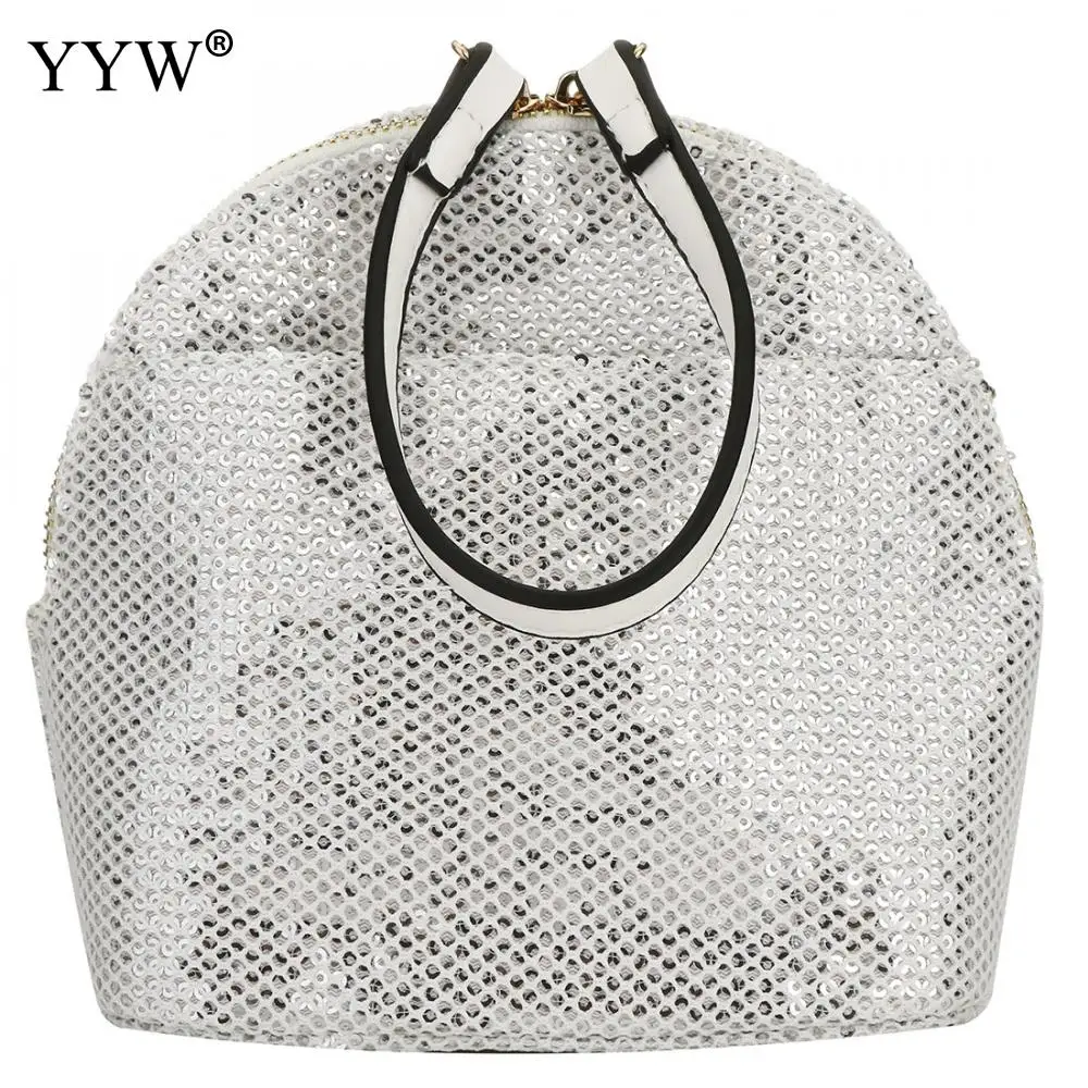 silver Золотистая сумка Woomen из искусственной кожи, сумки через плечо для женщин, повседневные Полые сумки и сумочки, женские Серебристые ручные сумки с ручкой сверху - Цвет: silver