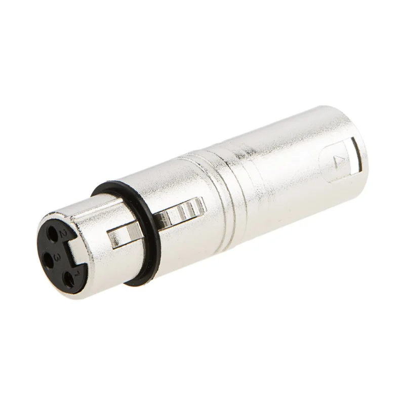 XLR 3 Pin Female to Male Adapter Silver|Коннекторы и разъёмы| |
