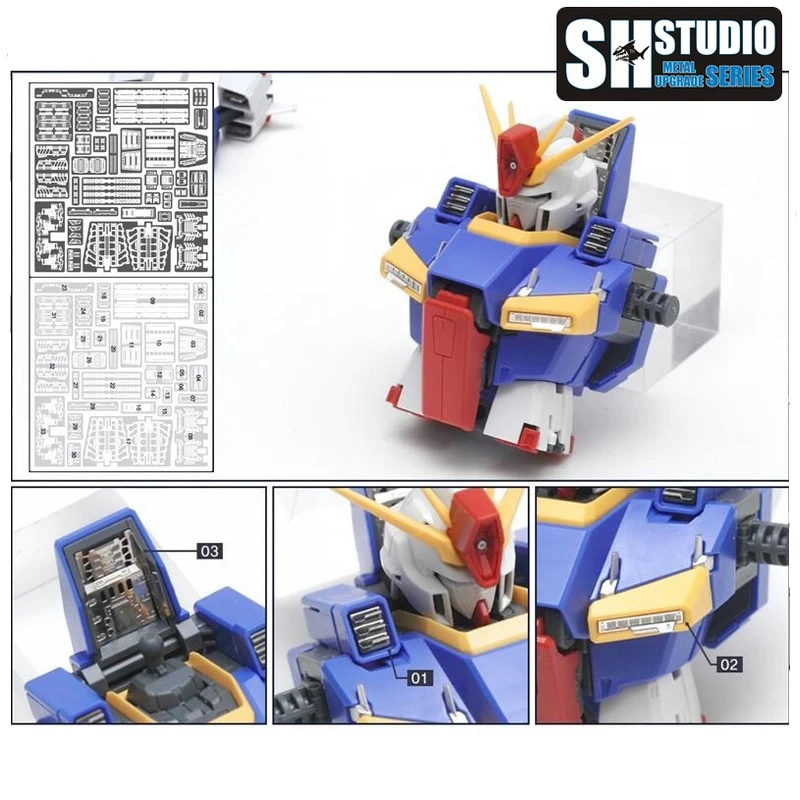 SH STUDIO 1/100 MG ZZ Ver. ka Gundam травление лист фигурка модель ремонт деталей металла