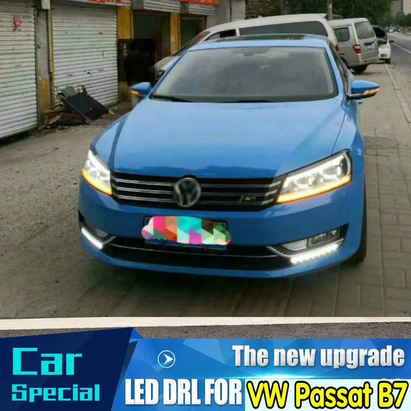 Автомобильные светодиодные дневные ходовые огни для VW Passat B7 2012 2013 2014 2015