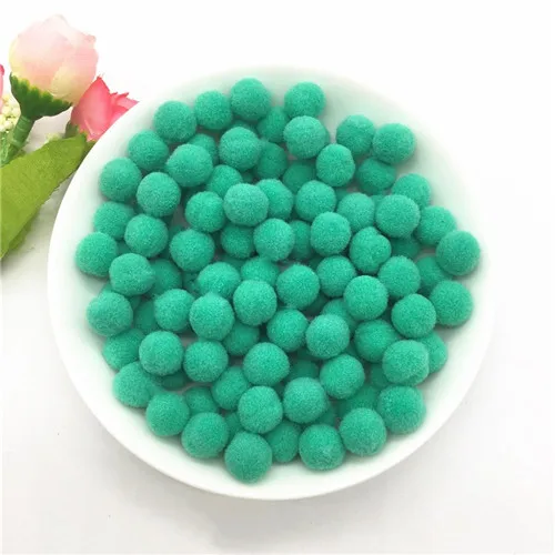 04 Mint green Pompones 10/15/2025 мм пышная Нижняя Pom Poms помпонами ручной работы для детей игрушки DIY материал изделия швейного Ремесла поставок 100 шт - Цвет: 04 Mint green