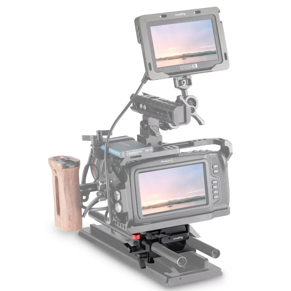 SmallRig BMPCC 4K Camera плита основание для Blackmagic Design Pocket Cinema (для Manfrotto 501PL ) W/ 15 мм Rail