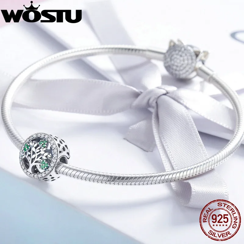 WOSTU/Лидер продаж Стерлинговое Серебро 925 пробы дерево для жизни очаровательные