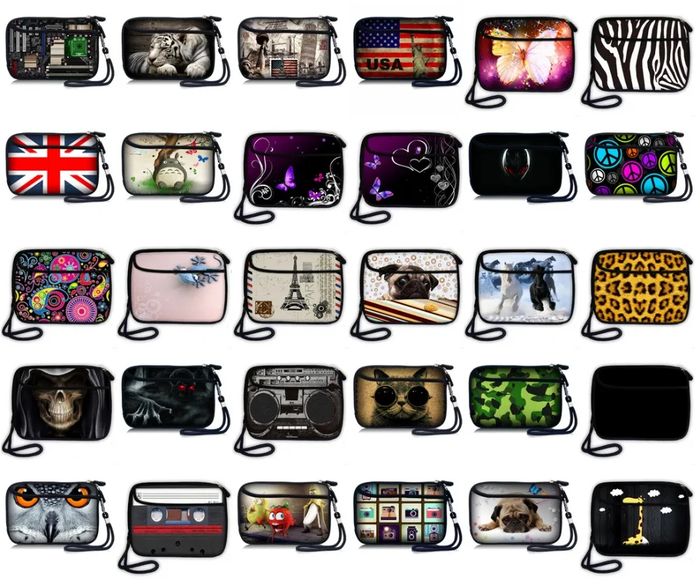 

Colorful Coin Purses Card Holder Soft Wallets Waterproof Mobile Phone Bag Protector Handbag Hard Disk Bags with Strap Pocket