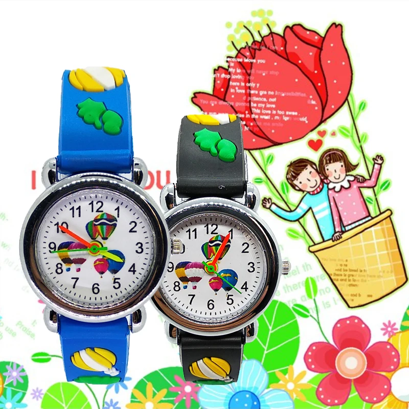 

Interesting outdoor sport Hot air balloon watch for children boys Watches for Kids girls student Clock Child Quartz Wristwatches