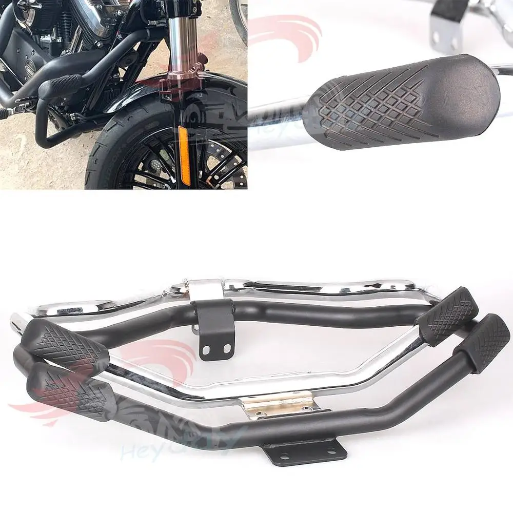 Защита двигателя мотоцикла усов для Harley HD Sportster Forty Eight XL 1200 883 04 18 ron 09 48 XL|Бамперы и