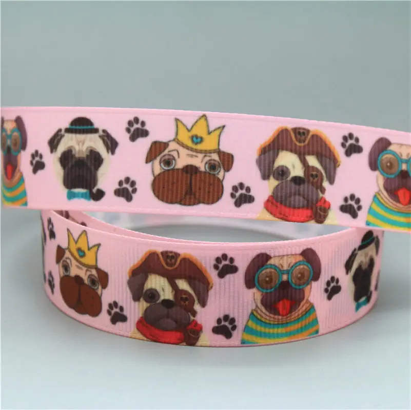 1 DUWES 50 ярдов панда Животные Собака Кошка Печатный Grosgrain ленточный аксессуар hairbow головной убор украшения оптом DIY OEM D1108 - Цвет: 1