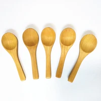 500pcs 9cm10 cm mini wooden or bamboo spoon baby honey spoon ice cream spoons
