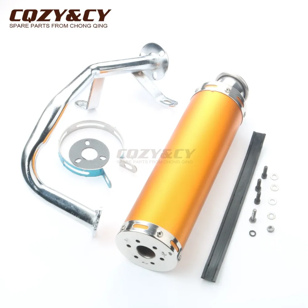 Высокопроизводительная выхлопная труба для скутера Qingqi REX QM50QT-6A 10A RS 400 450 460 GY6 50cc