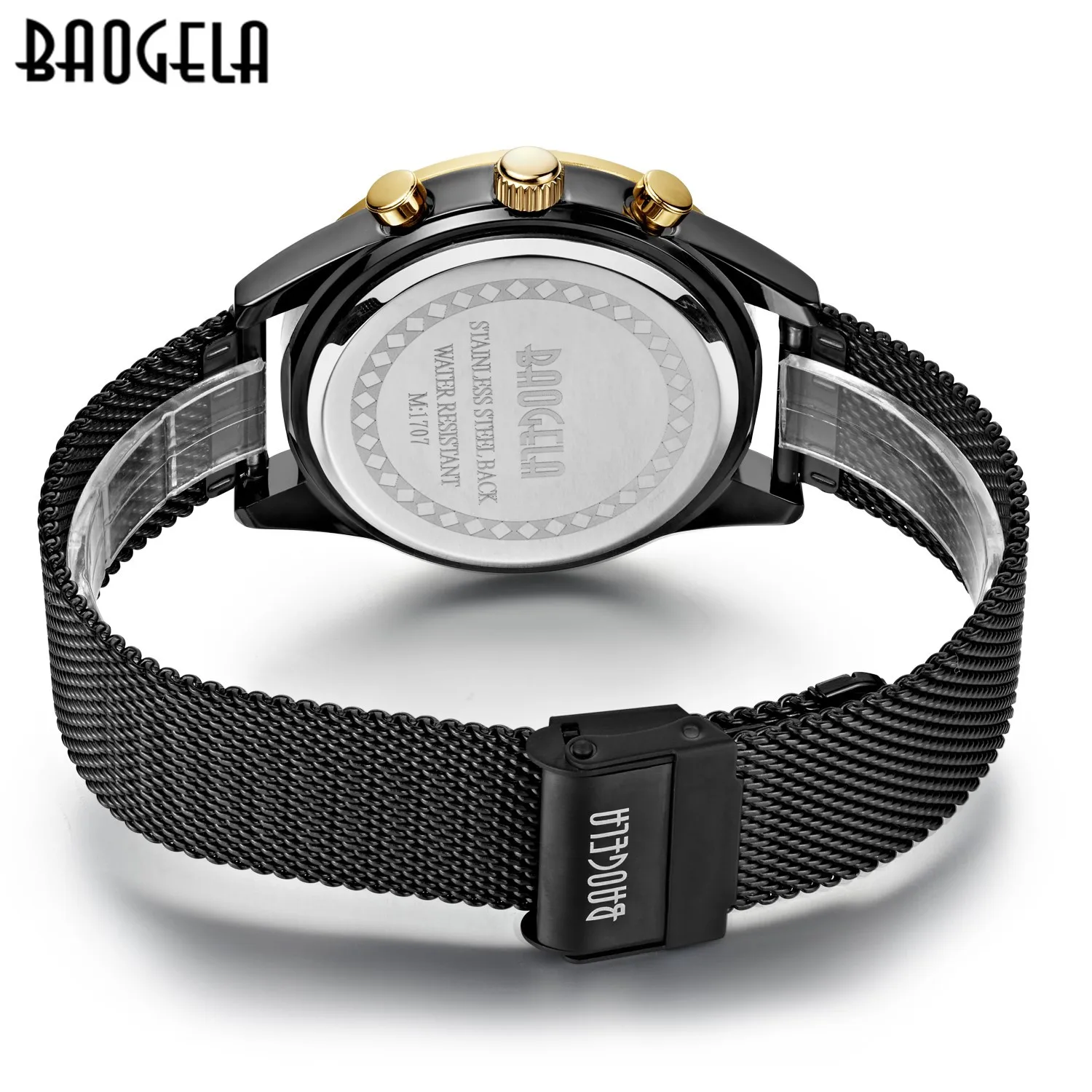 Multifunction clocks mens business wristwatches stainless steel quartz man Baogela brand watches waterproof calendar Chronograph | Наручные