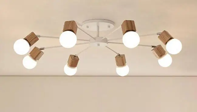 Светодиодные потолочные светильники AC100-240V wood для гостиной спальни детской