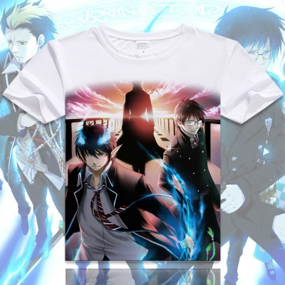 Аниме «Blue Exorcist», «Okumura», «Rin футболка Косплэй костюм синий экзорцист» футболка «синий экзорцист» футболка для косплея «Blue Exorcist», «Okumura», «Rin