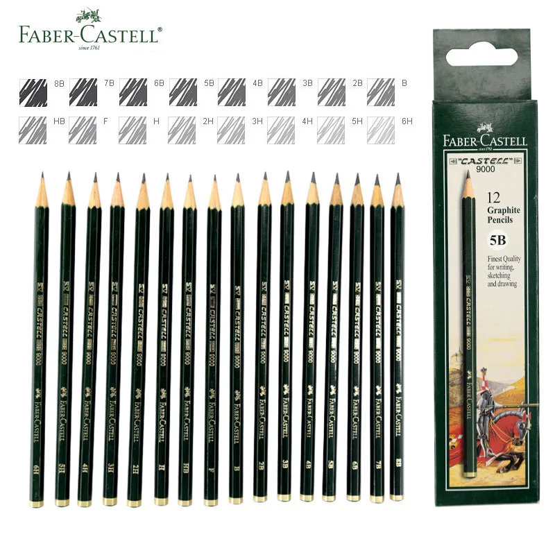 16 шт. Faber Castell арт Графитовые карандаши 9000 # для письма затенение эскиз Самый