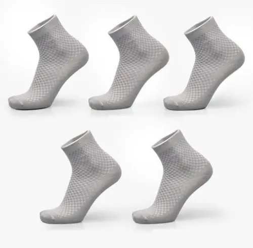 Slier Grey Casual Unisex Bamboo Breathable Socks Men Women Summer Style Hemp Harajuku Socks 5 Style One Pairs - Цвет: Slier Grey