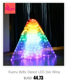 Ruoru 1008 шт. светодиоды для танца живота Led Isis Крылья меняются 36 различных цветов крылья для танца живота с регулируемыми палочками сумка