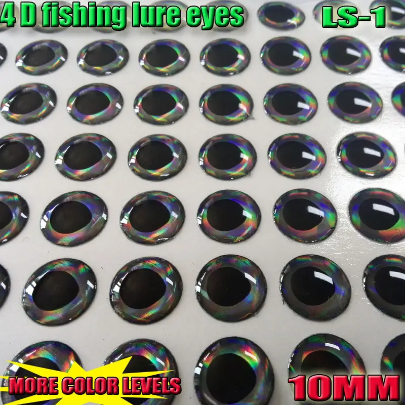 Новинка 2017 года 4D рыболовные приманки глаза большего размера размер: 10 мм 4 цвета