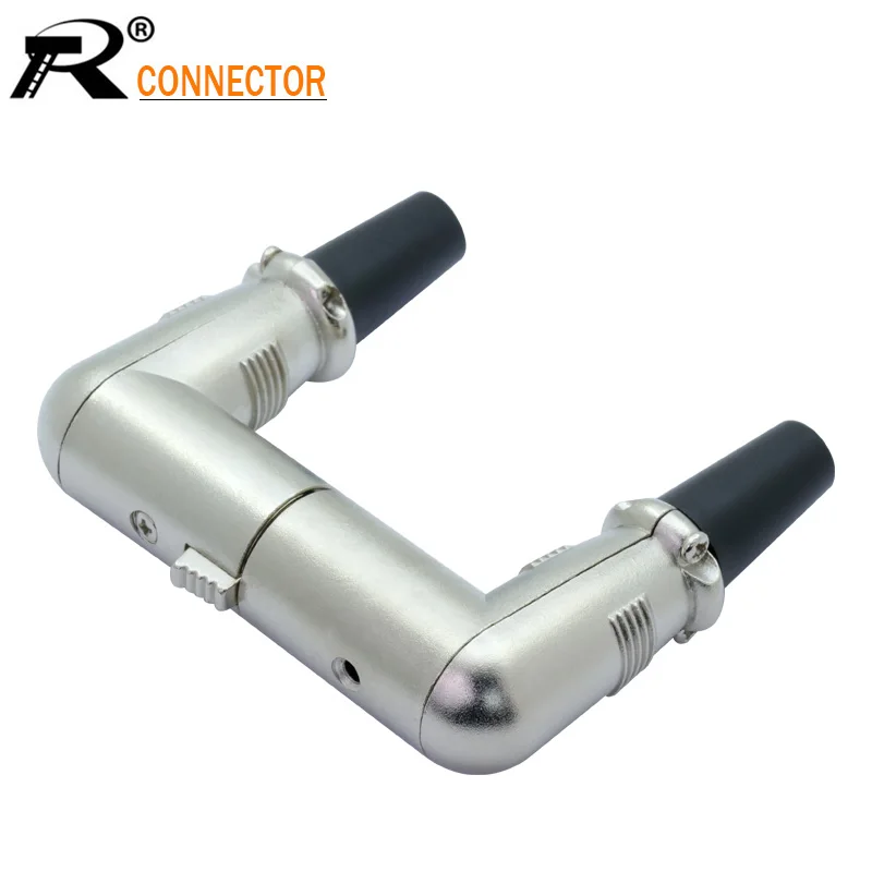 1 комплект 3 Pin XLR штекерные разъемы с прямым углом для микрофона аудиокабель динамика