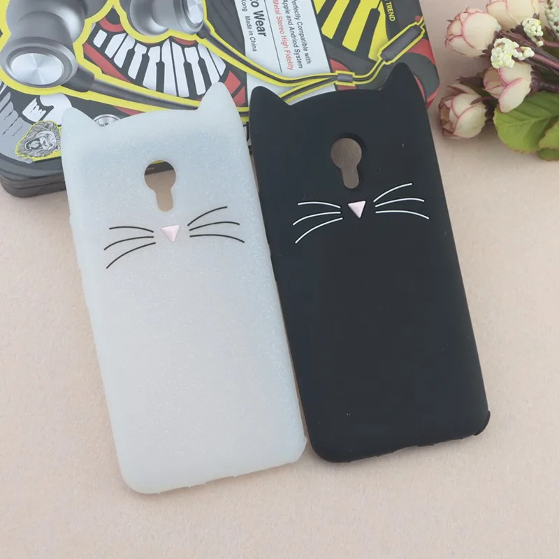 Case For Meizu M3 Note Lovely Animals Beard Cover Pro/Meilan 3 Strike Cute Cat Ears Glitter Shell Rubber |