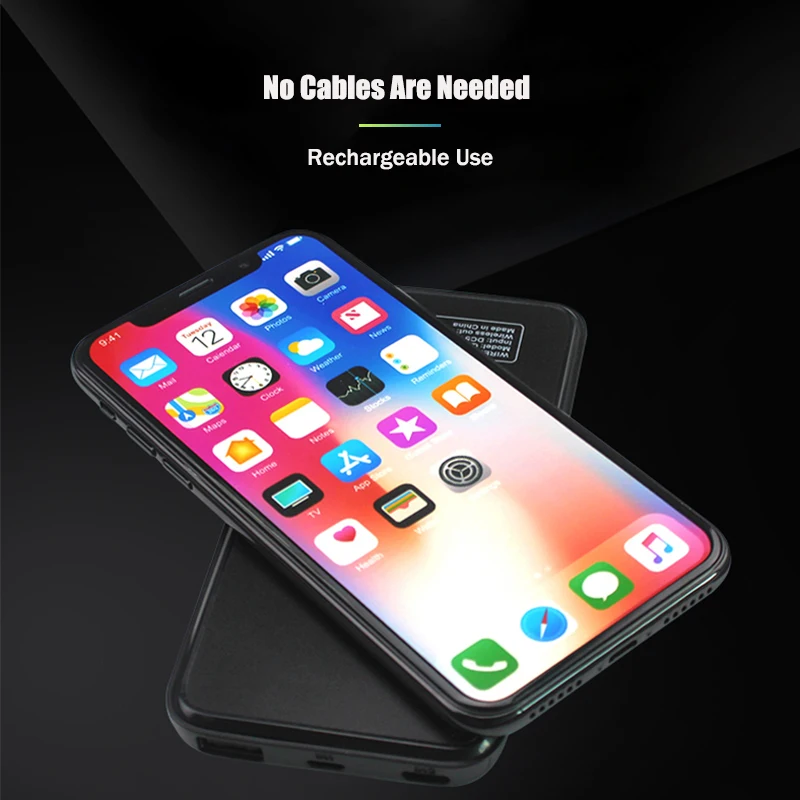 Магнитный беспроводной зарядный чехол для телефона iphone X XS Max XR 5000mAh аккумулятор