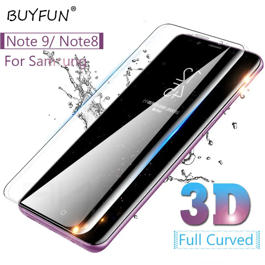 3D изогнутое закаленное стекло для Samsung Galaxy Note 9 Защита экрана 8 Note9 Note8 защитная